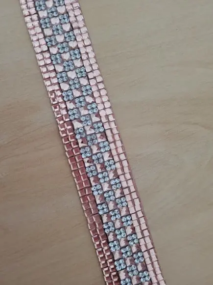 Cinto de strass rosé gold cintura toda