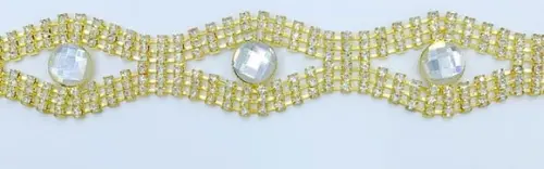 Cinto Dourado de Strass e Pedras