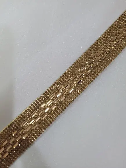 Cinto Dourado Texturas 5cm de Largura