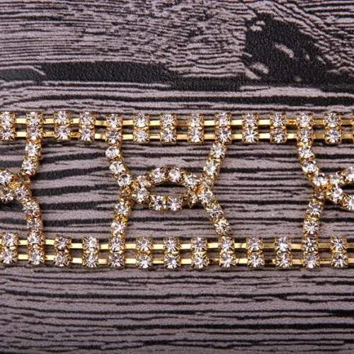 Cinto Dourado Rede de Strass