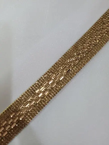 Cinto Dourado Texturas 5cm de Largura