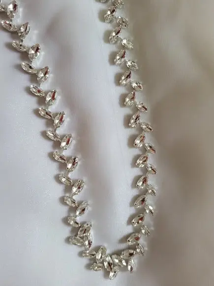 Cinto Folhas de Strass Prata Delicado