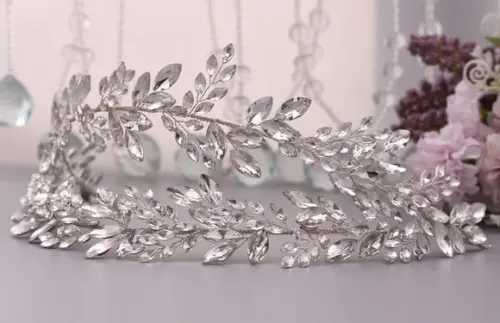 Cinto para Noiva Folhas de Strass Largo