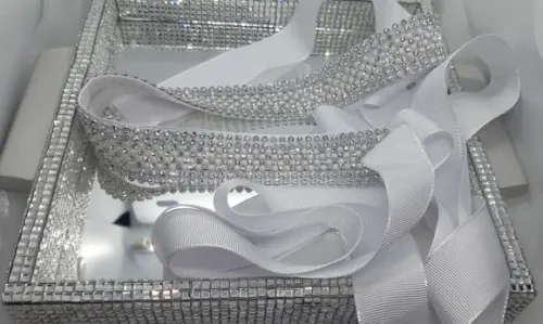 Cinto Prata com Strass e Mini Pérolas