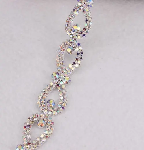 Cinto Renda De Laços Em Strass Ab Dourado Ou Prata
