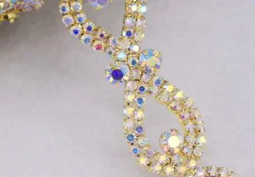 Cinto Renda De Laços Em Strass Ab Dourado Ou Prata