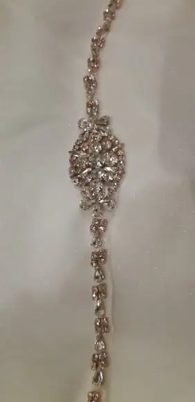 Cinto Rosé de Strass para Vestido de Festa ou de Noiva
