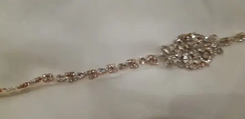 Cinto Rosé de Strass para Vestido de Festa ou de Noiva