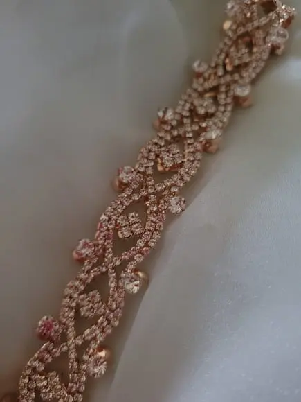 Cinto Rosé de Strass Rendado