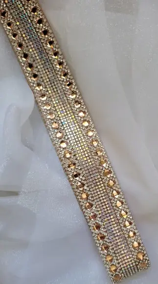 Cinto Rosé Gold com Strass Ab 3cm