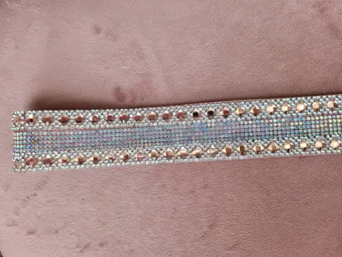 Cinto Rosé Gold com Strass Ab 3cm
