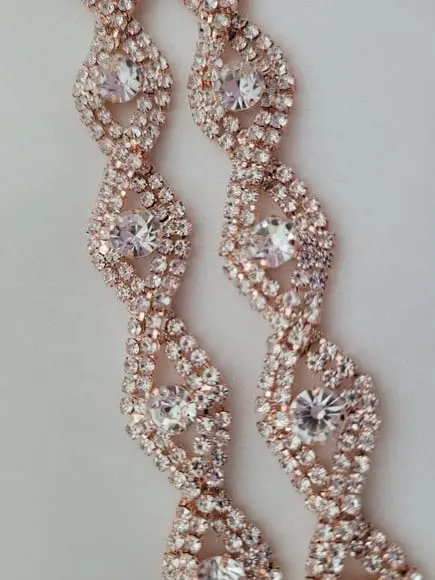 Cinto Rosé Gold Fino com Strass