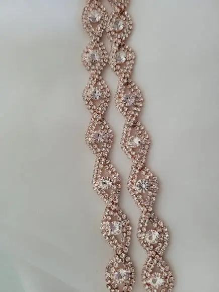 Cinto Rosé Gold Fino com Strass
