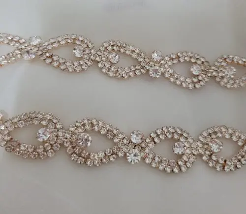 Cinto Rose Gold Laços de Strass