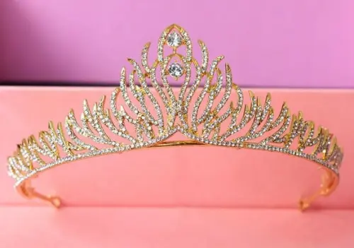 Coroa Tiara Fios de strass