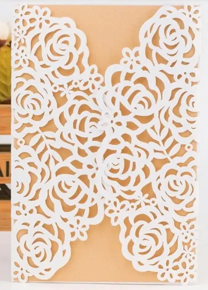 Faca de Corte p/ Scrapbook Convite Renda de Rosas