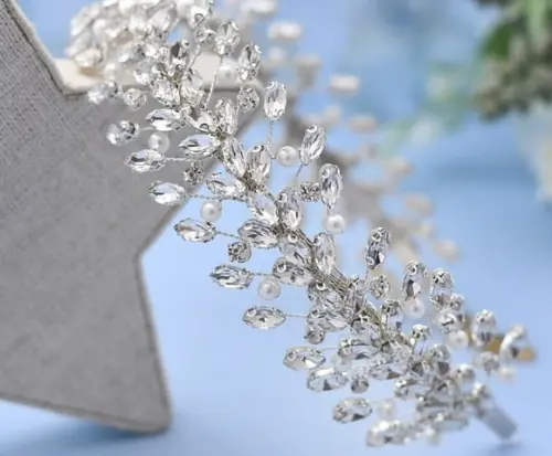 Tiara de strass para noivas