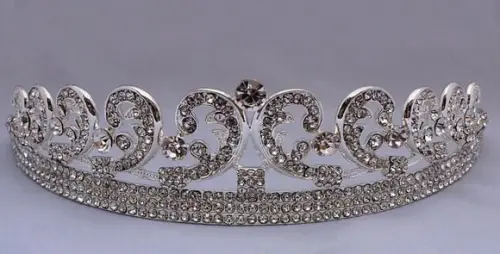 Tiara Real de strass para noivas