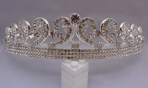 Tiara Real de strass para noivas