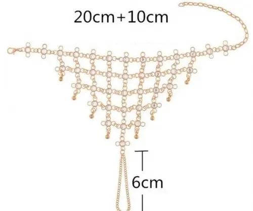 Tornozeleiras para noivas malha de strass (2 peças)