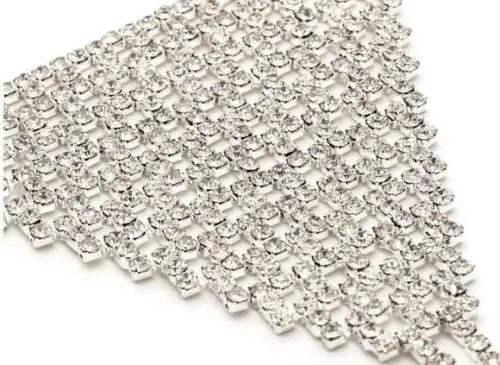 Tornozeleiras para noivas xadrez strass (2 peças)