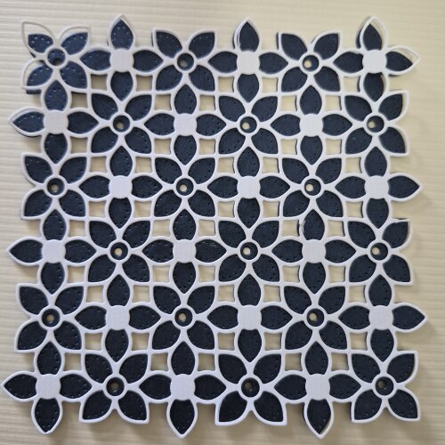 Aplique rendado duplo 12 X 12 cm - 10 kits