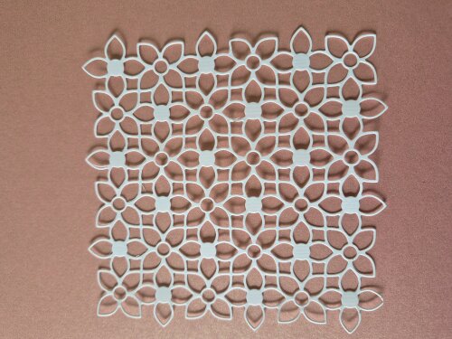 Aplique rendado duplo 12 X 12 cm - 10 kits