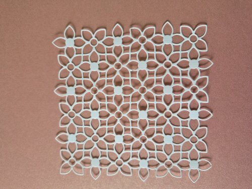 Aplique rendado duplo 12 X 12 cm - 10 kits