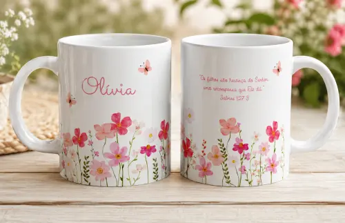 Caneca maternidade nascimento batizado