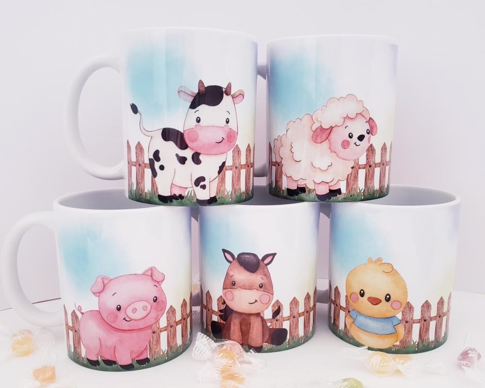 Lembrancinha caneca personalizada aniversário fazendinha