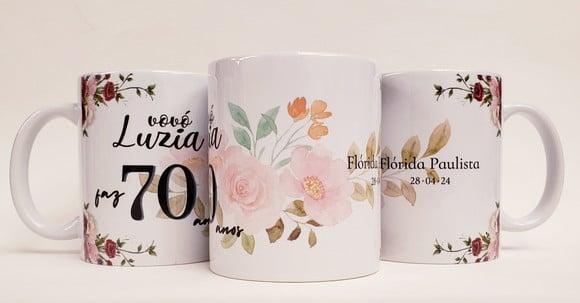 Caneca Personalizada Aniversaio 70 Anos