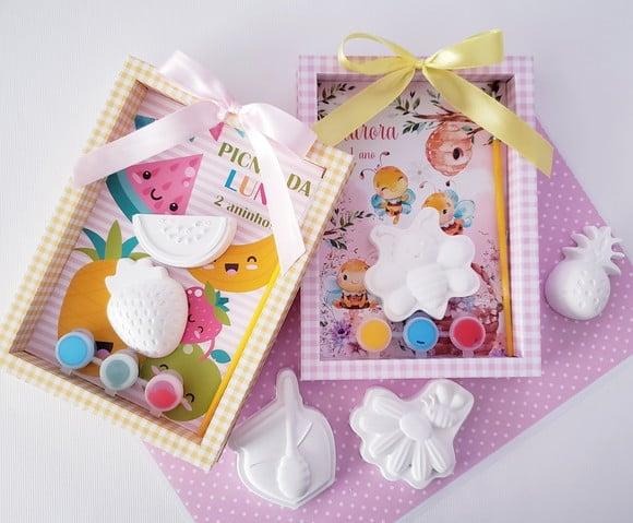 Lembrancinha Aniversário Kit Pintura Gesso Picnic Abelhinha