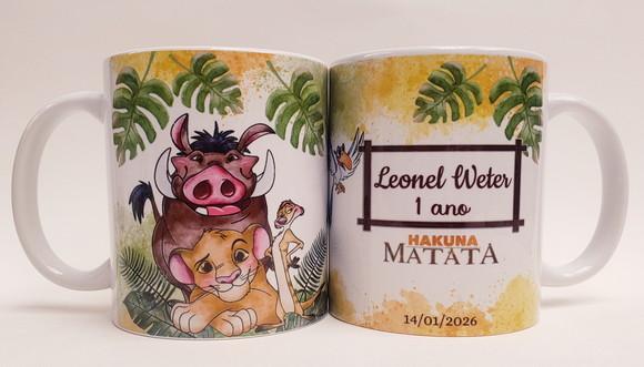 Lembrancinha Caneca Personalizada Rei Leão