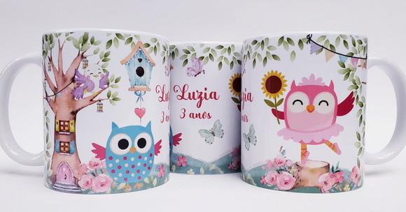 Lembrancinha Caneca Personalizada Jarsim Corujinha