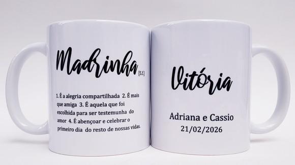 Lembrancinha Caneca Personalizada Padrinhos Casamento