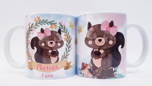 Lembrancinha Caneca Personalizada Bosque Encantado