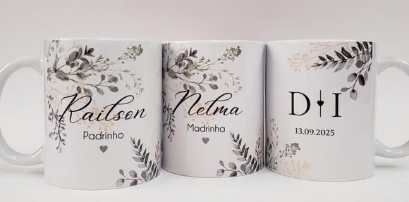 Caneca Personalizada Casamento Padrinhos