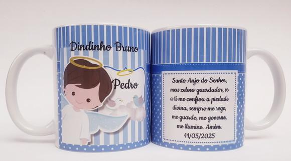 Lembrancinha Caneca Personalizada Batizado Menino