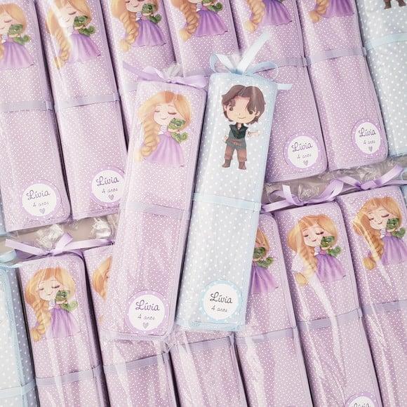 Lembrancinha Mini Lousa de Tecido Rapunzel