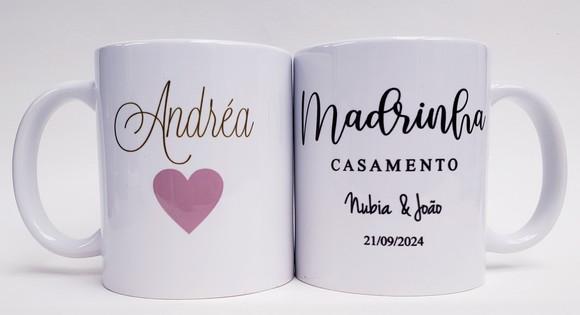 Caneca Personalizada Casamento Padrinhos