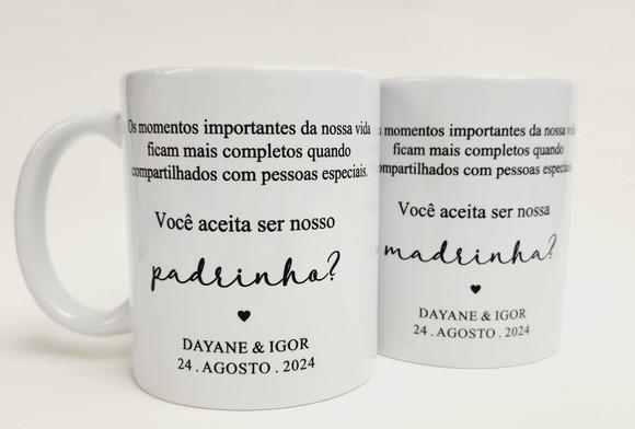 Caneca Personalizada Casamento Padrinhos