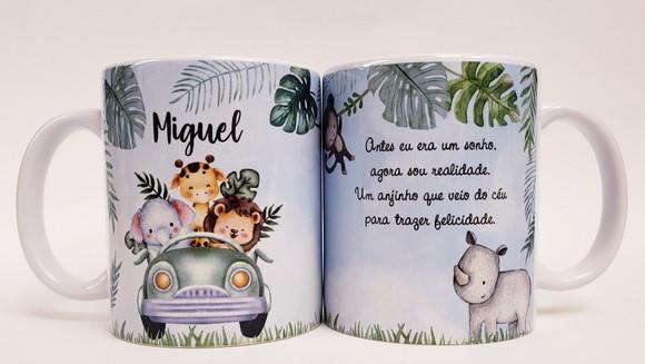 Lembrancinha Caneca Personalizada Maternidade Safari