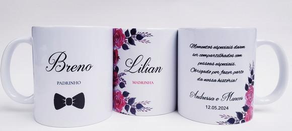 Lembrancinha Caneca Personalizada Casamento Padrinhos