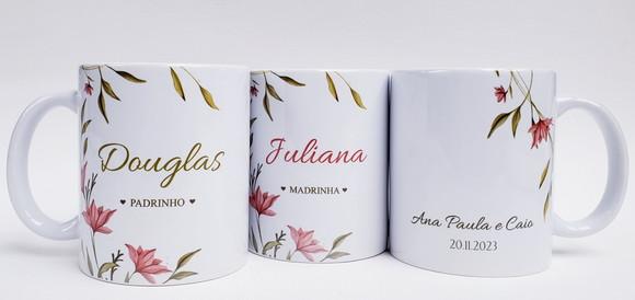 Lembrancinha Caneca Personalizada Casamento Padrinhos