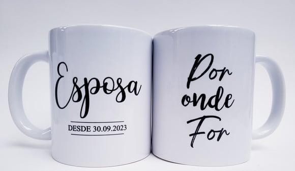 Caneca Personalizada Casamento Esposa Marido