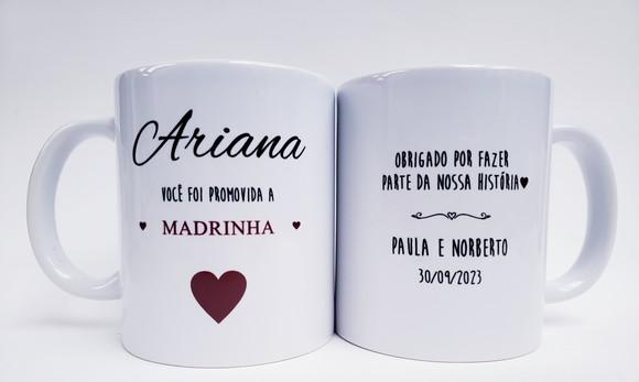 Caneca Personalizada Casamento Padrinhos Pais