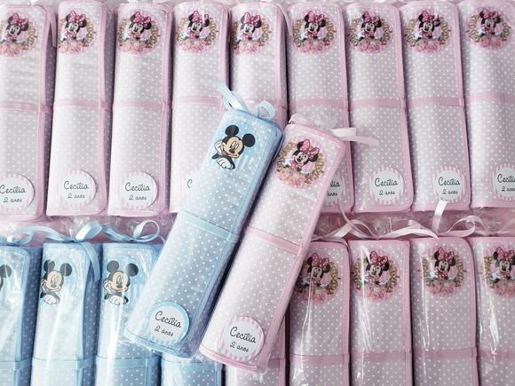 Lembrancinha Mini Lousa de Tecido Minnie e Mickey