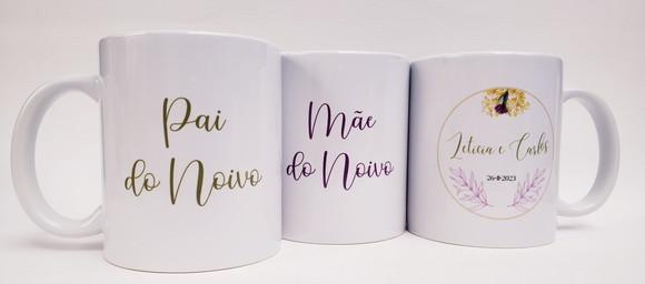 Lembrancinha Caneca Personalizada Casamento Pais