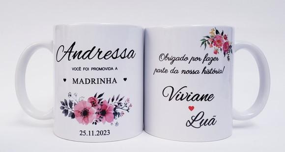 Caneca Personalizada Casamento Padrinhos