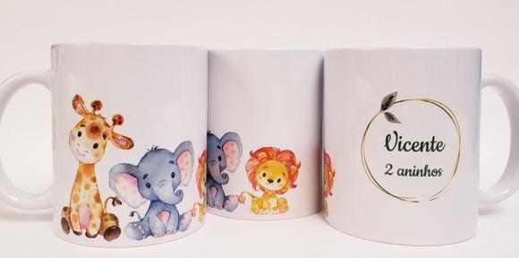 Lembrancinha Caneca Personalizada Safari